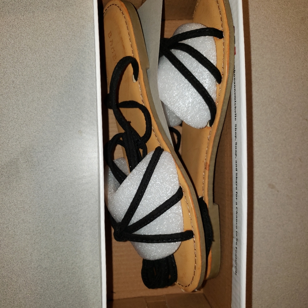 Black Open Sandals